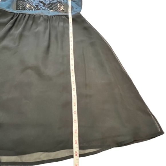 110 West DRESS SEQUINS CHIFFON WOMEN'S DRESS SIZE 12 Shiny Party Holiday - Picture 15 of 16